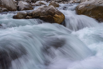 Scenic view of waterfall