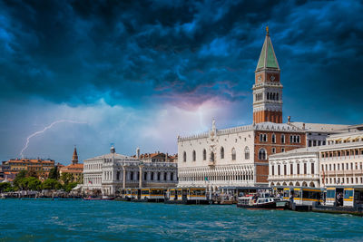 St mark's campanile tower in venice, italy.