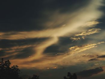 Low angle view of sky during sunset