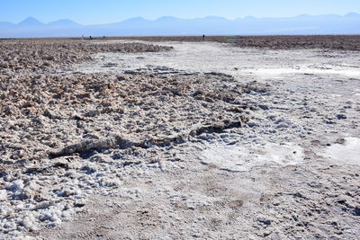 Scenic view of barren landscape against sky