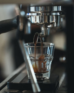 Close-up of coffee cup in cafe