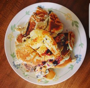 Close-up of food served in plate