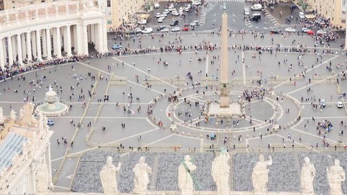 High angle view of crowd at st peter square