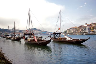 Boats in harbor