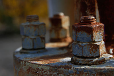 Close-up of old rusty metal