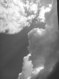 Low angle view of clouds in sky