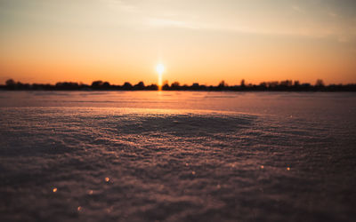 Scenic view of landscape during sunset