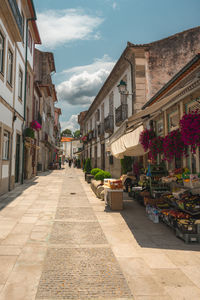 Beautiful street in downtown ponte de lima, portugal.
