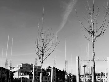 Low angle view of buildings against sky