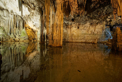 Rock formations in cave