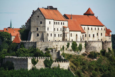 Low angle view of historic building against sky