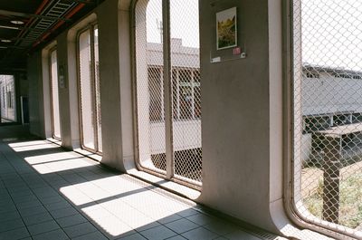 Open door of building