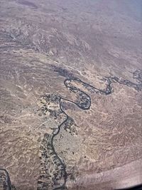 High angle view of land