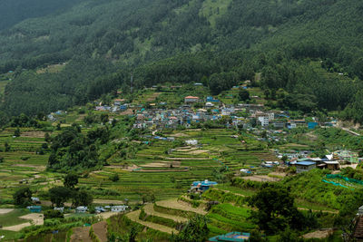 High angle view of townscape