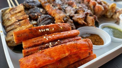 Close-up of food in plate