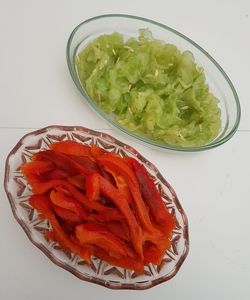 High angle view of salad in plate