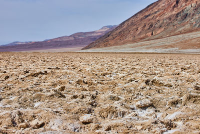 Scenic view of desert against sky