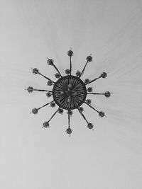 Low angle view of chandelier