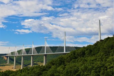 Viaduct against blue sky