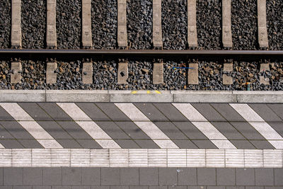 View of railroad station platform