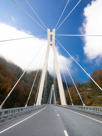 Low angle view of bridge against sky