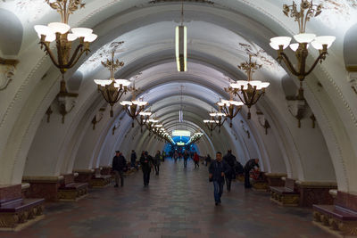 People walking in shopping mall