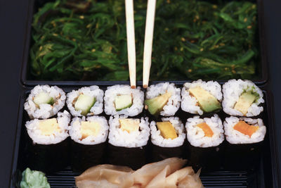 Close-up of food on table