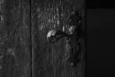 Close-up of closed door knocker