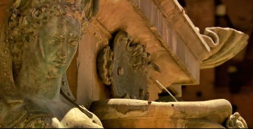 Low angle view of statue