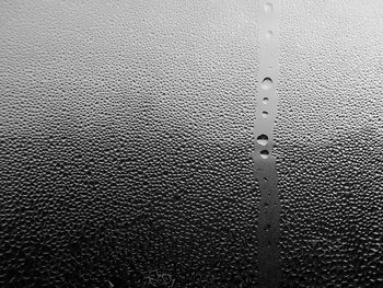 Close-up of waterdrops on glass