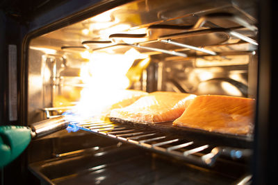 Close-up of food in kitchen