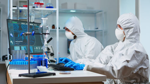 Scientist working in laboratory