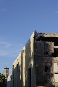 Low angle view of built structure against sky