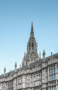 Low angle view of cathedral against clear sky