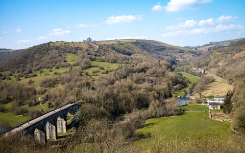 The view across monsal dale from monsal head in the peak district national park in derbyshire, uk.