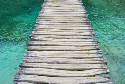 High angle view of swimming pool