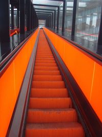 View of escalator