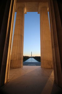 Archway against clear sky