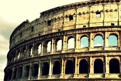 Low angle view of coliseum