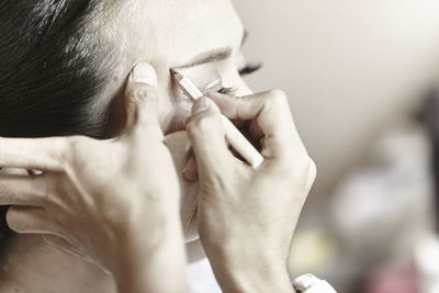 Close-up of young woman