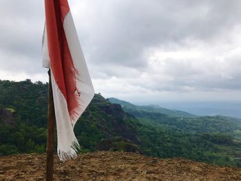 On a mountain peak in indonesia