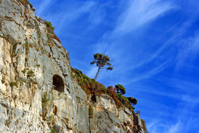 Low angle view of blue sky