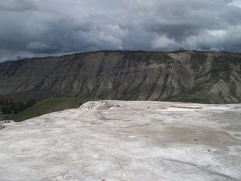 Scenic view of rocky mountains against sky