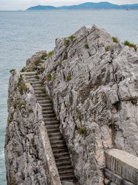 Scenic view of sea shore against sky