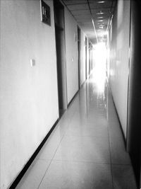 Empty corridor of building