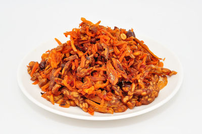 Spicy anchovies with tempe and sweet potatoes