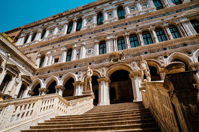 Low angle view of historical building