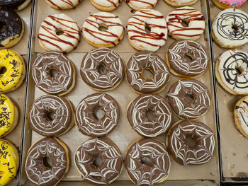 Directly above shot of cake on table