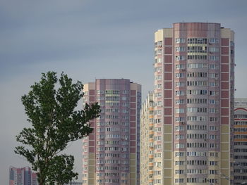 Low angle view of buildings against sky