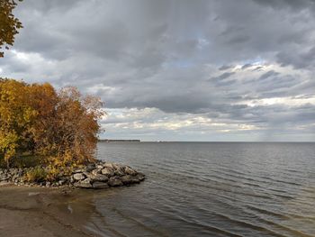 Scenic view of sea against sky